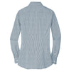 Port Authority Women's Moonlight Blue/White Fine Stripe Stretch Poplin Shirt