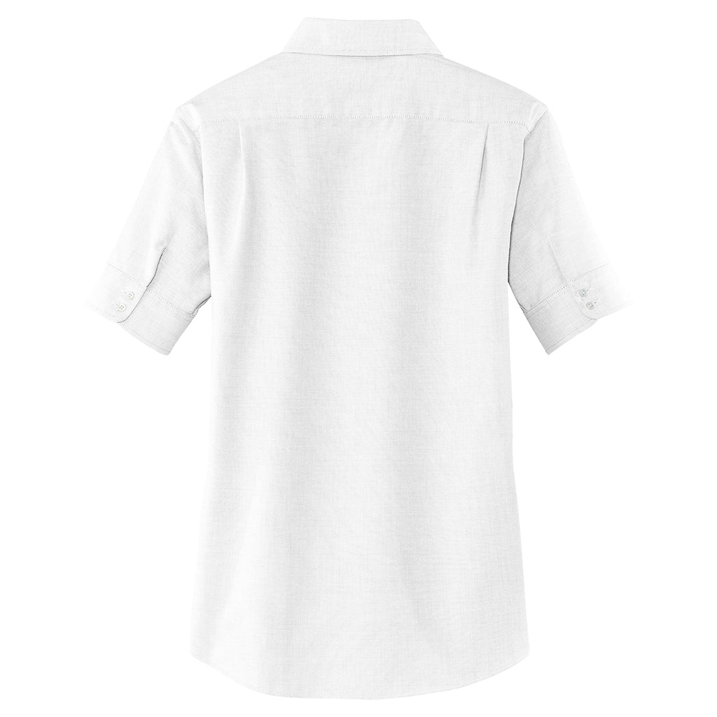 Port Authority Women's White Short Sleeve SuperPro Oxford Shirt