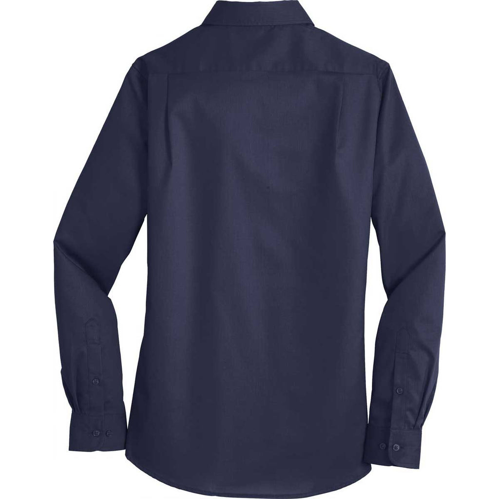 Port Authority Women's True Navy SuperPro Twill Shirt