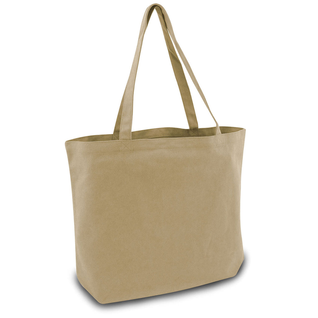 Liberty Bags Khaki Seaside Cotton 12oz. Pigment-Dyed Large Tote