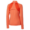 Cutter & Buck Women's College Orange Heather Shoreline Colorblock Full-Zip