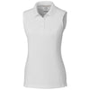 Cutter & Buck Women's White Advantage Sleeveless Polo