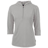 Cutter & Buck Women's Polished Virtue Eco Pique Recycled Half Zip Pullover Hoodie