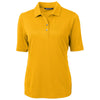 Cutter & Buck Women's College Gold Virtue Eco Pique Recycled Polo