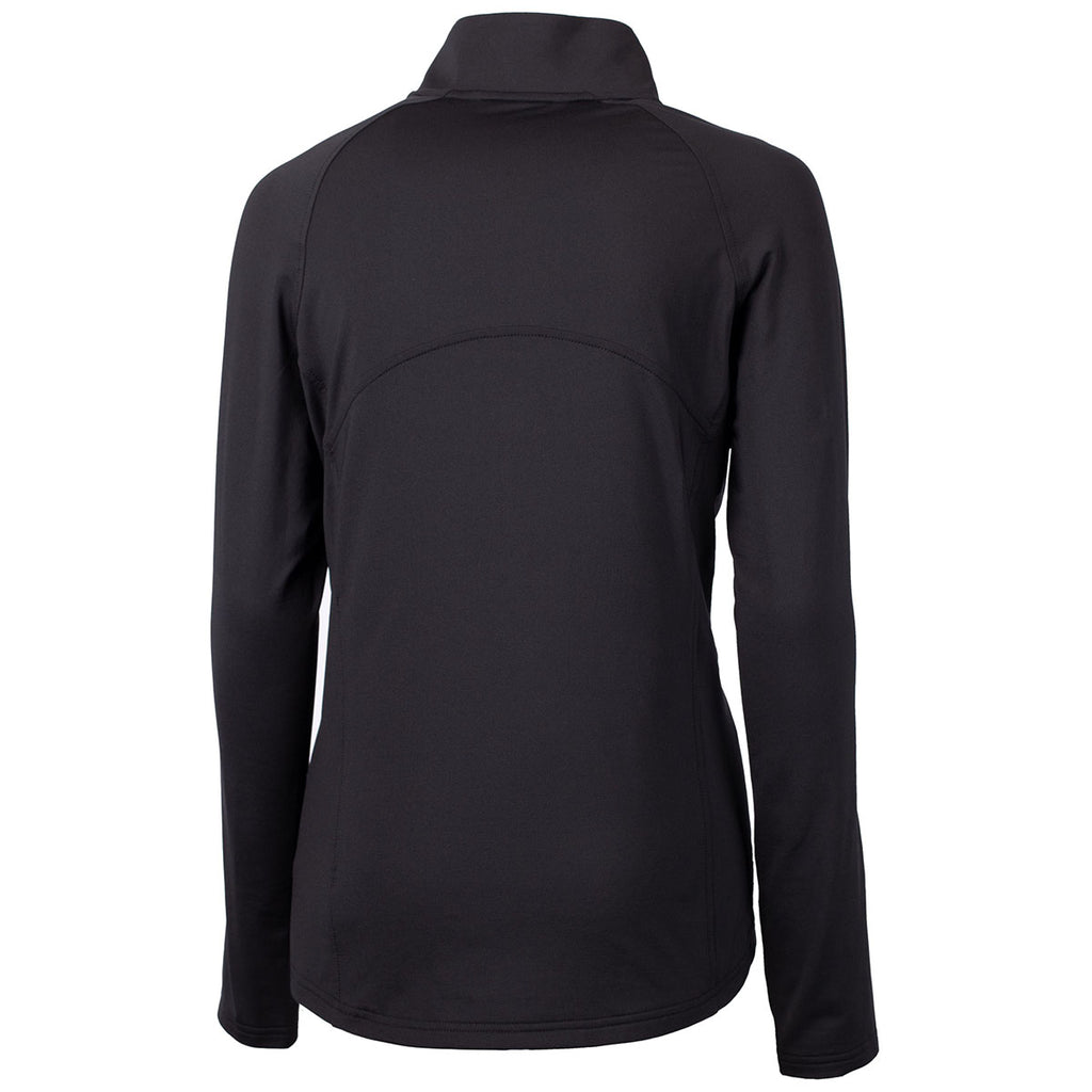 Cutter & Buck Women's Black Adapt Eco Knit Recycled Half Zip Pullover