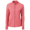 Cutter & Buck Women's Cardinal Red Heather Adapt Eco Knit Heather Recycled Full Zip
