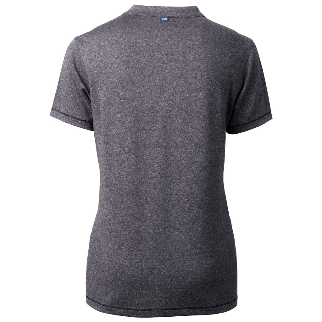 Cutter & Buck Women's Charcoal Heather Forge Heathered Stretch Blade Top