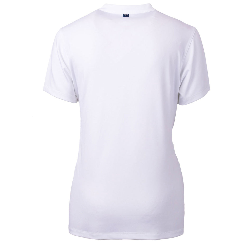 Cutter & Buck Women's White Forge Heathered Stretch Blade Top