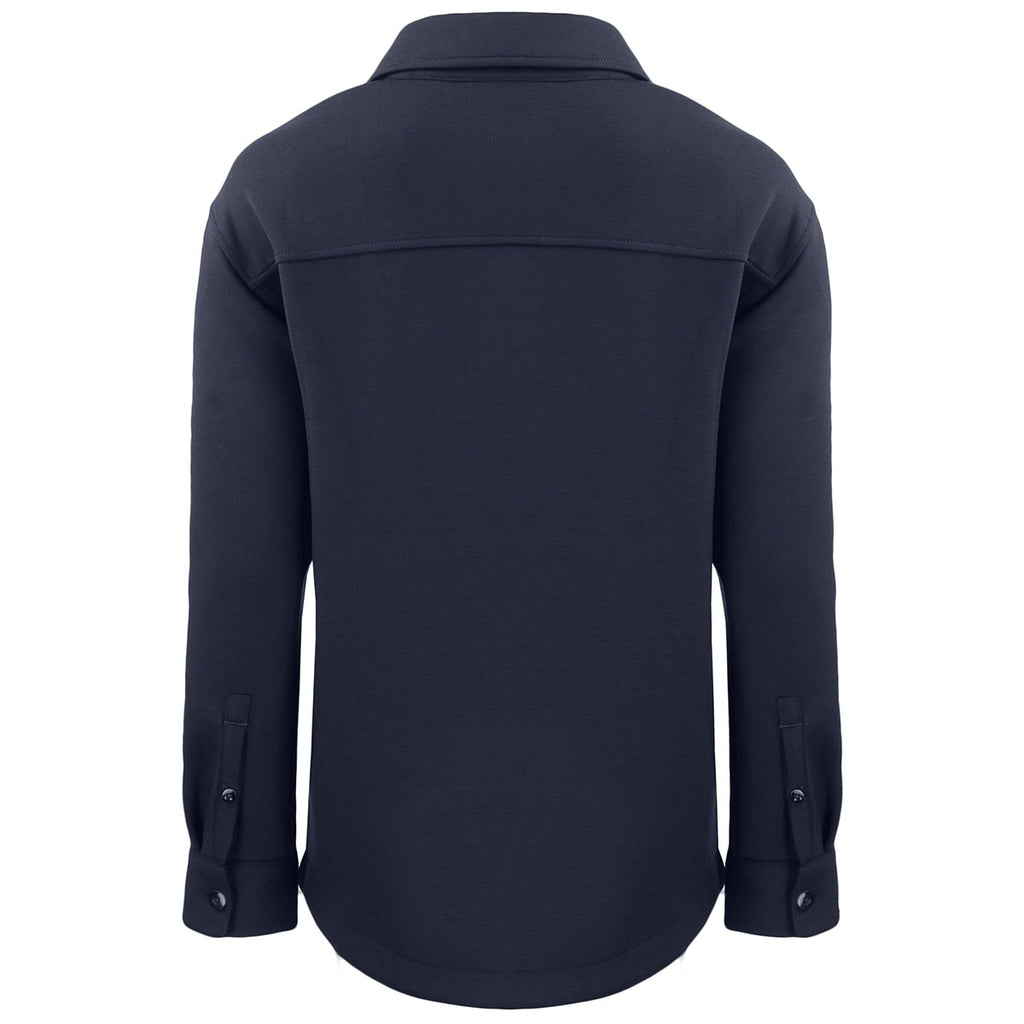 Cutter & Buck Women's Navy Blue Roam Eco Knit Shirt Jacket