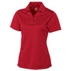 Cutter & Buck Women's Red DryTec Short Sleeve Genre Polo