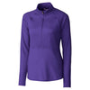 Cutter & Buck Women's College Purple DryTec Pennant Sport 3/4-Zip