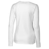 Cutter & Buck Women's White DryTec Long Sleeve Avail Double V-Neck