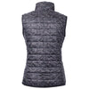 Cutter & Buck Women's Black Rainier PrimaLoft Eco Insulated Full Zip Printed Puffer Vest