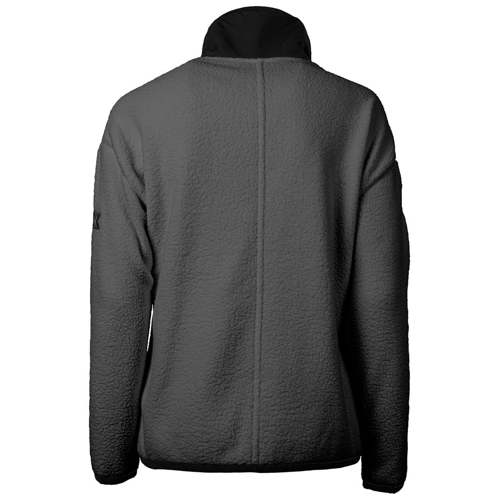 Cutter & Buck Women's Elemental Grey/Black Cascade Eco Sherpa Fleece Jacket