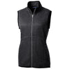 Cutter & Buck Women's Charcoal Heather Mainsail Sweater Knit Full Zip Vest
