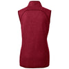 Cutter & Buck Women's Cardinal Red Heather Mainsail Sweater Knit Full Zip Vest