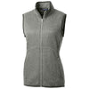Cutter & Buck Women's Polished Heather Mainsail Sweater Knit Full Zip Vest