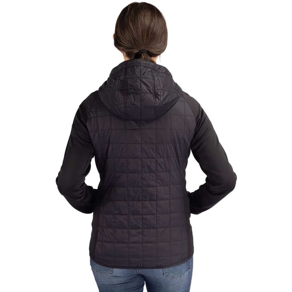 Cutter & Buck Women's Black Rainier Primaloft Eco Full Zip Hybrid Jacket