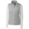 Cutter & Buck Women's White Cora Quilted Sweater Jacket