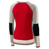 Cutter & Buck Women's Red Stride Colorblock Sweater