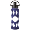 Lifefactory Navy 22 oz Glass Water Bottle