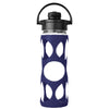 Lifefactory Navy 16 oz Glass Water Bottle