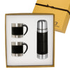 Leeman Black Empire Thermos and Coffee Cups Gift Set
