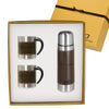 Leeman Brown Empire Thermos and Coffee Cups Gift Set