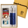 Leeman Navy Blue Tuscany Thermos and Ghirardelli Deluxe Gift Sets