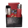 Leeman Black-Red Tuscany Thermos, Tumbler, Journal, and Ghirardelli Gift Set