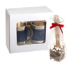 Leeman Blue Casablanca Coffee Cups and Hot Cocoa Gift Set
