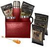 Leeman Red Tuscany Thermos and Cups Coffee Set