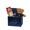 Leeman Navy Blue Tuscany Notebook, Teddy Bear & Popcorn Set