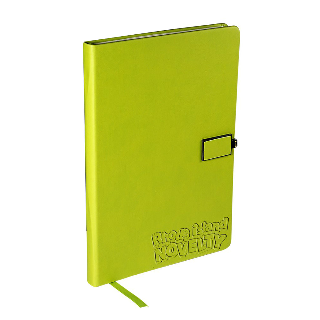 Leeman Lime-Green Tuscany Journal with Magnetic Badge Closure