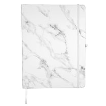 Leeman White Large Bound Softcover Marble Journal