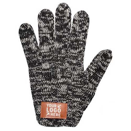 Leeman Grey Heathered Knit Gloves