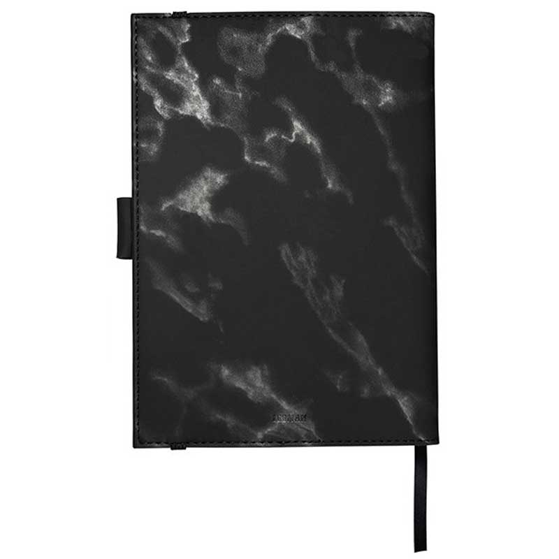 Leeman Black Medium Marble Refillable Journal