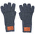 Leeman Grey Rib Knit Gloves