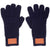 Leeman Navy Rib Knit Gloves