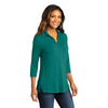 Port Authority Women's Teal Green Luxe Knit Tunic