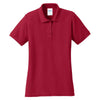 Port & Company Women's Red Core Blend Pique Polo