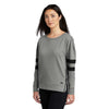 New Era Women's Shadow Grey Heather Tri-Blend Fleece Varsity Crew