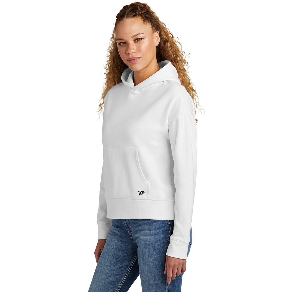 New Era Women's White Comback Fleece Pullover Hoodie