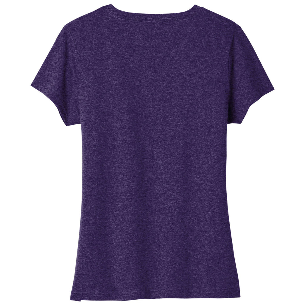 Port & Company Women's Team Purple Heather Tri-Blend V-Neck Tee