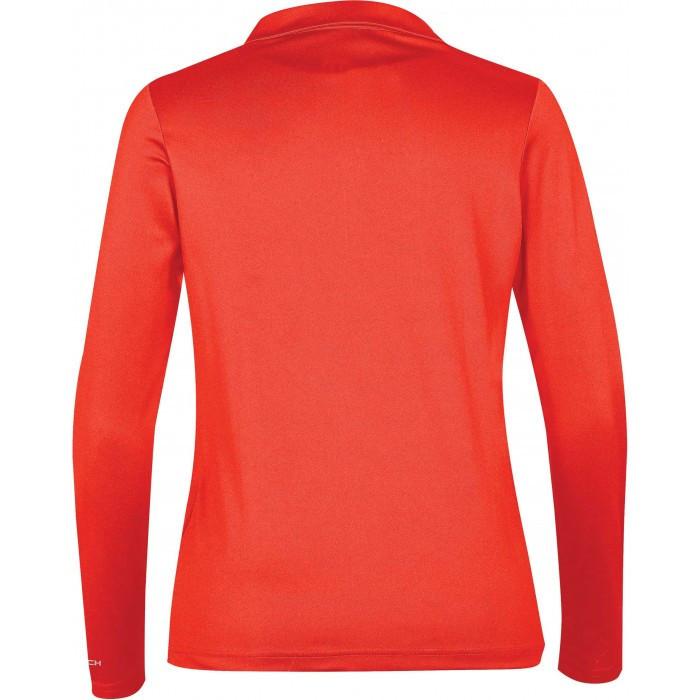Stormtech Women's Hot Red L/S Apollo H2X-Dry Polo