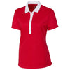 Clique Women's Red/White Parma Colorblock Polo