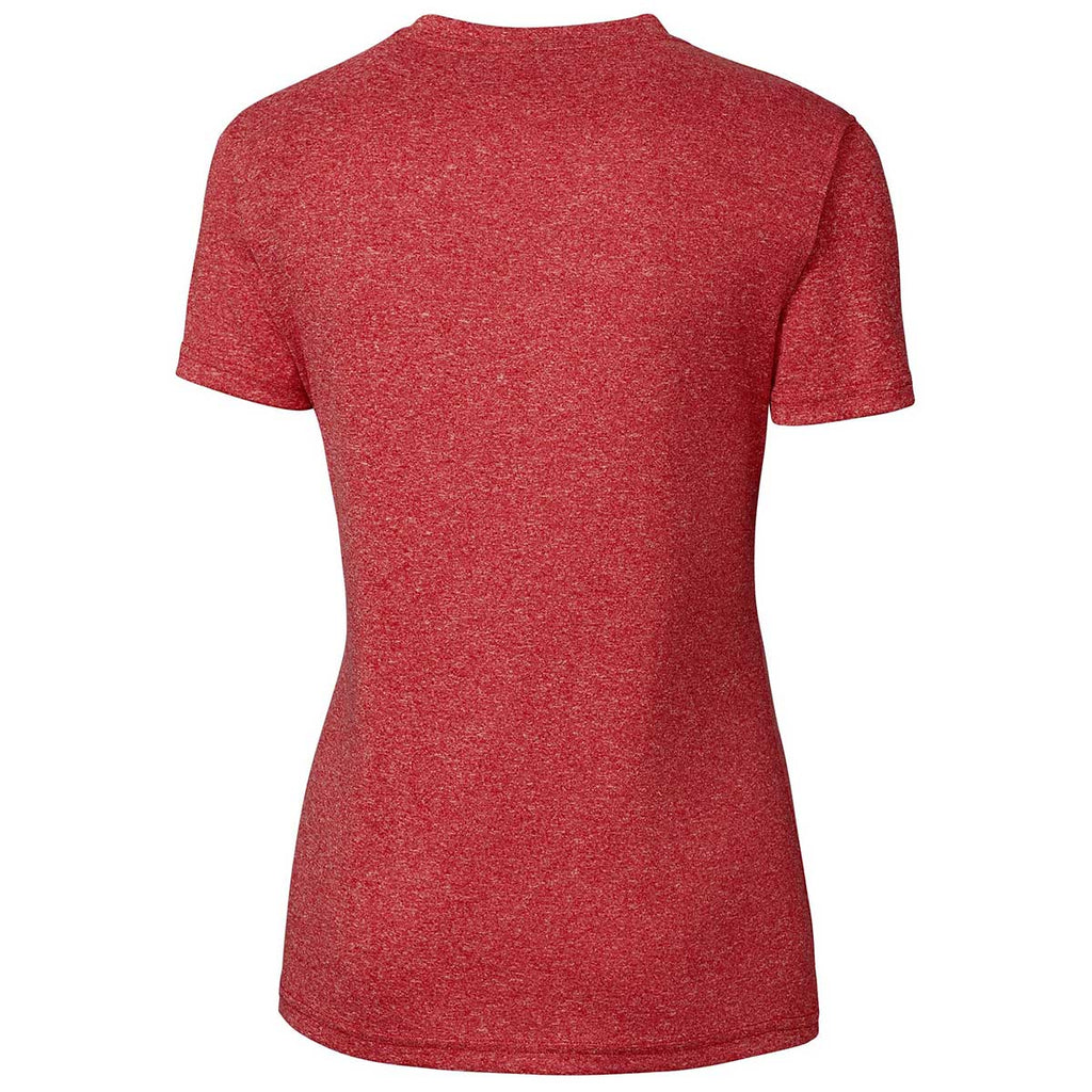 Clique Women's Cardinal Red Heather Charge Active Tee