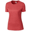 Clique Women's Cardinal Red Heather Charge Active Tee