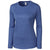 Clique Women's Blue Heather Charge Active Tee Long Sleeve