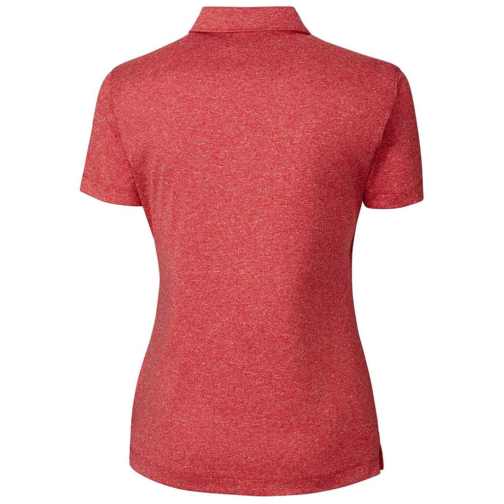 Clique Women's Cardinal Red Heather Charge Active Polo